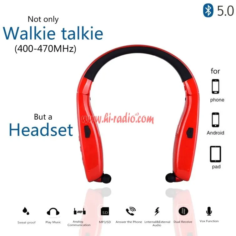Alafone AF4 Neckband Mini Walkie Talkie Bluetooth Earphone For Phone/Android/Pad